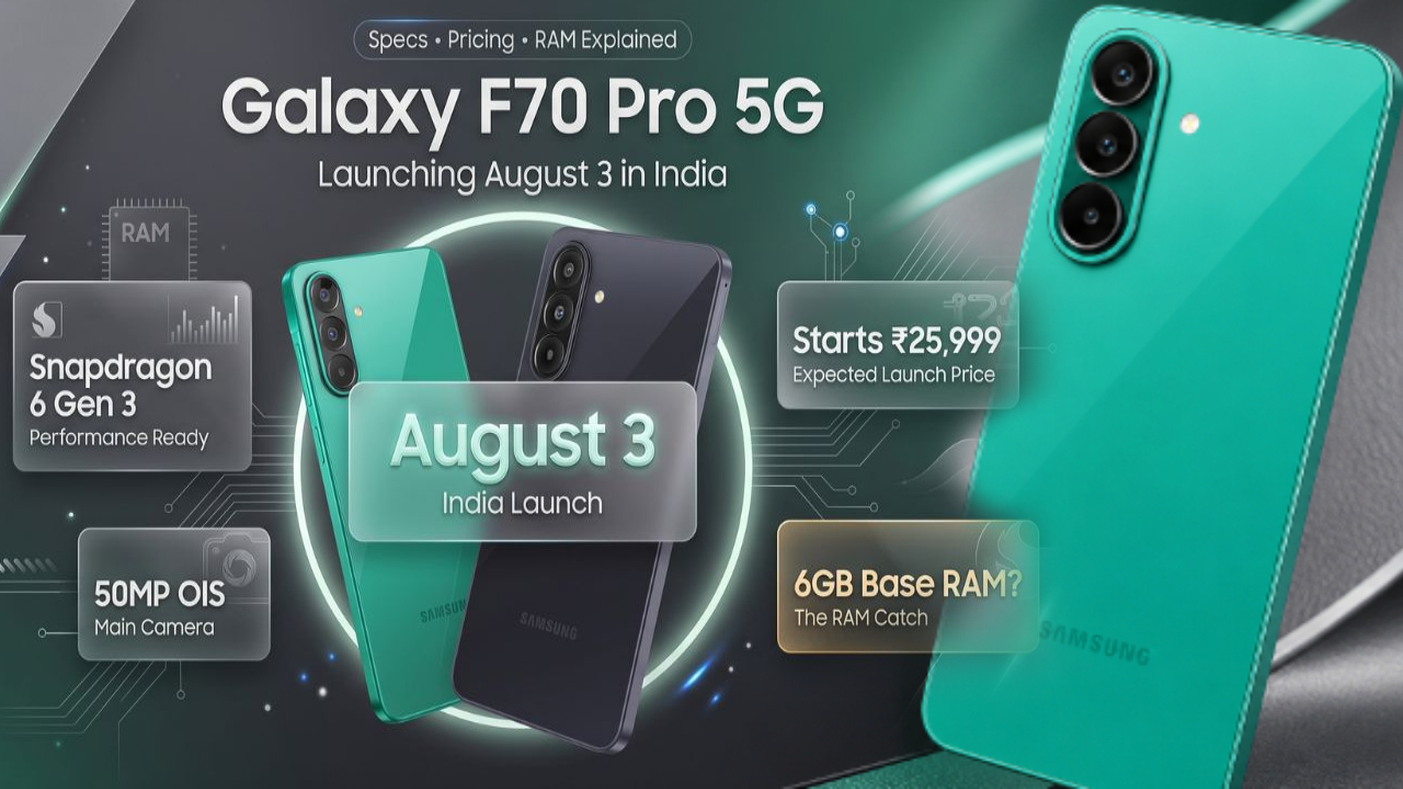 Samsung Galaxy F70 Pro 5G : శాంసంగ్ ఫ్యాన్స్‌కు పండగే.. భారీ బ్యాటరీతో కొత్త 5G ఫోన్ ఎంట్రీ! బడ్జెట్ ధరకే అదిరే ఫీచర్లు