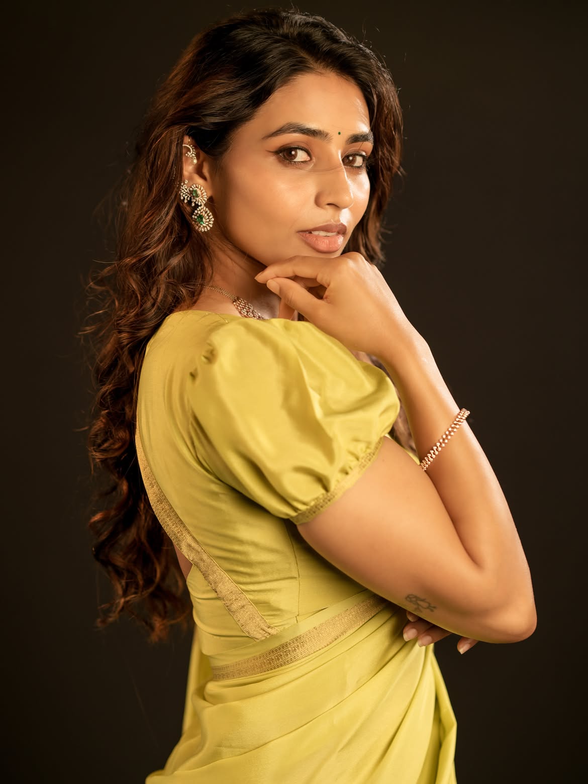 Sapthaami Gowda Stunning Looks in Saree