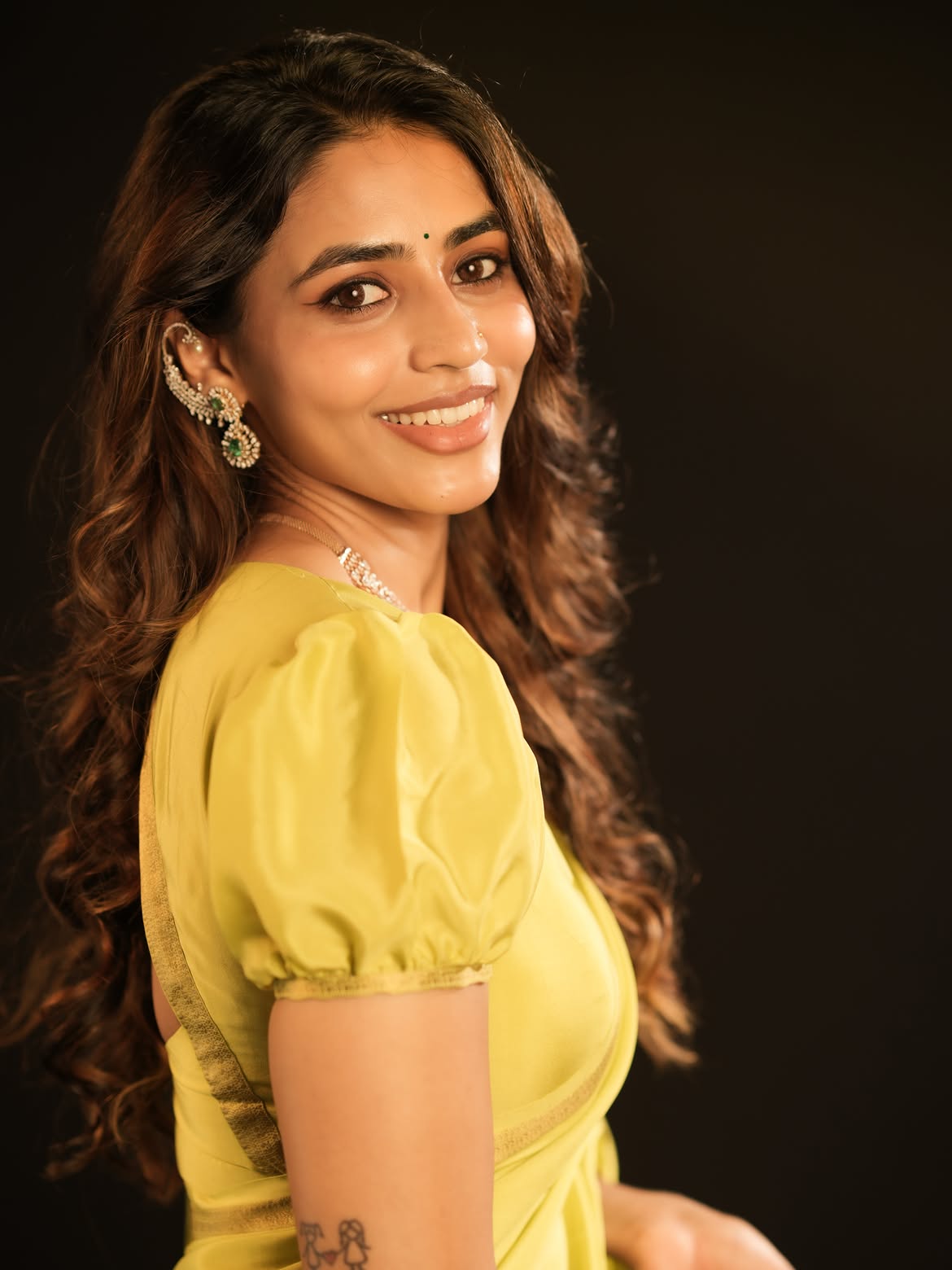 Sapthaami Gowda Stunning Looks in Saree