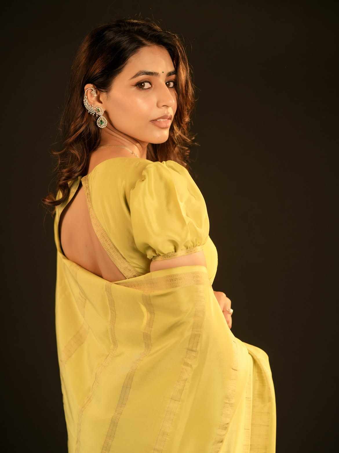 Sapthaami Gowda Stunning Looks in Saree