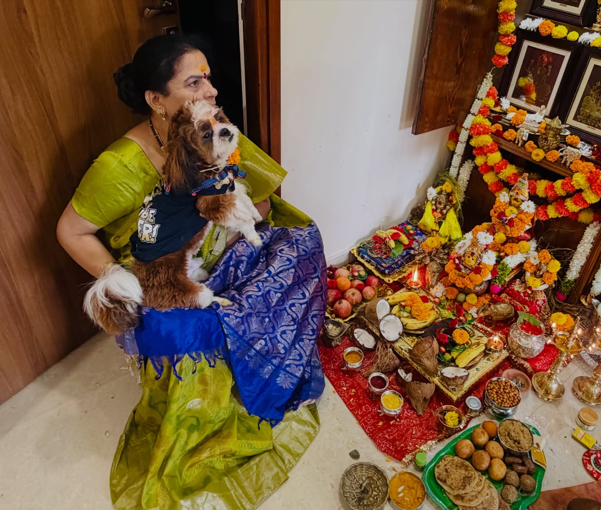 Jabardasth Satya Sri Celebrates Varalakshmi Vratham With Mother