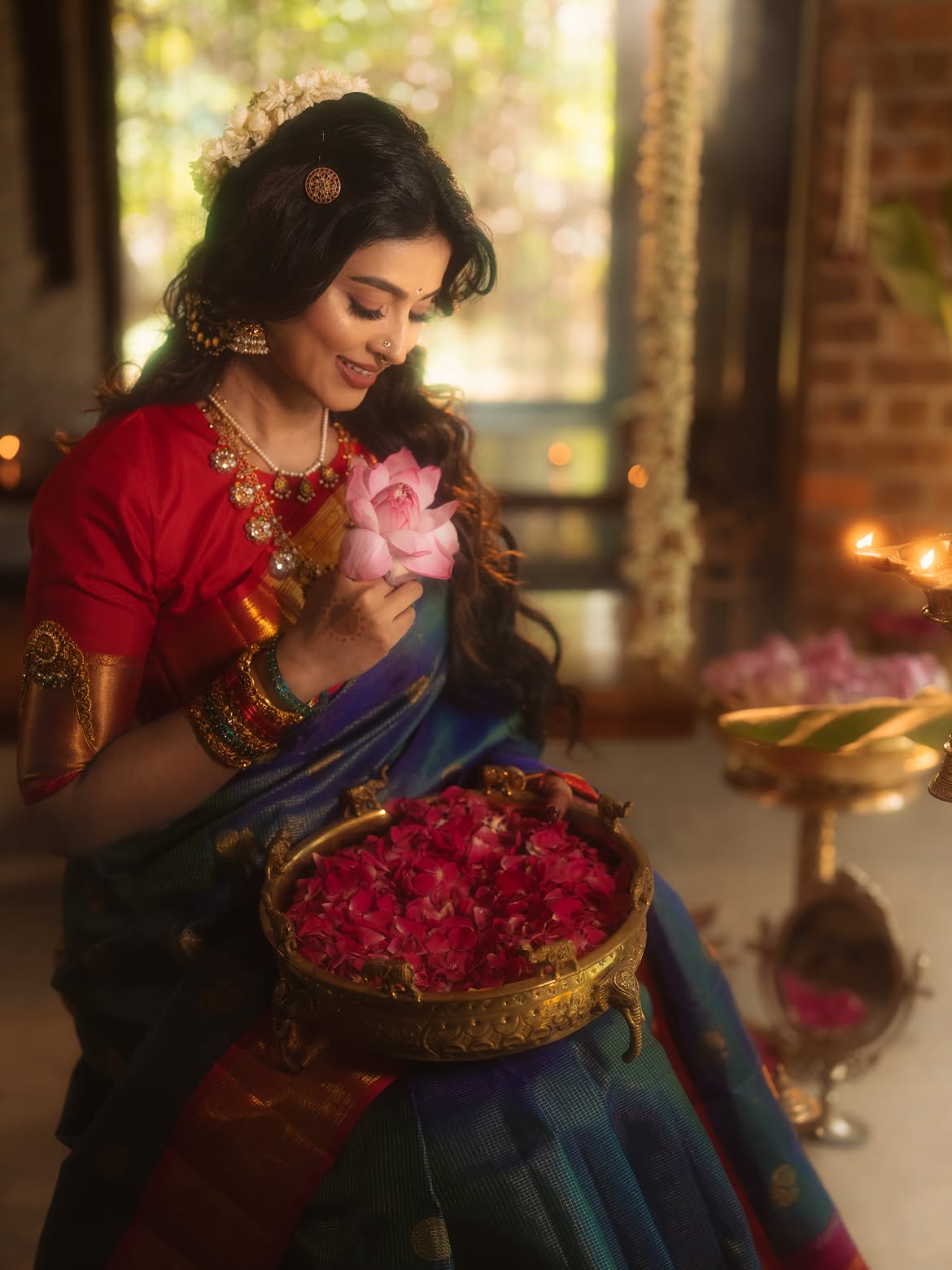 Sneha Traditional Looks for Varalakshmi Vratham