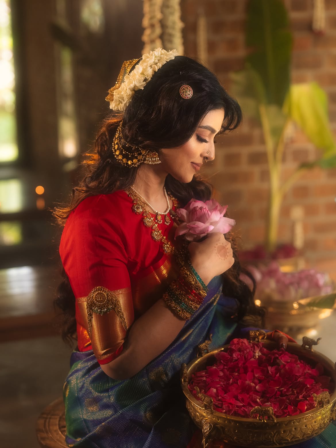 Sneha Traditional Looks for Varalakshmi Vratham