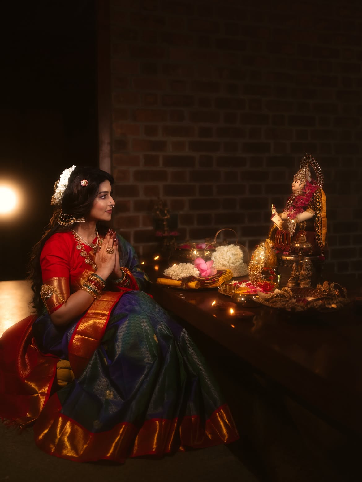 Sneha Traditional Looks for Varalakshmi Vratham