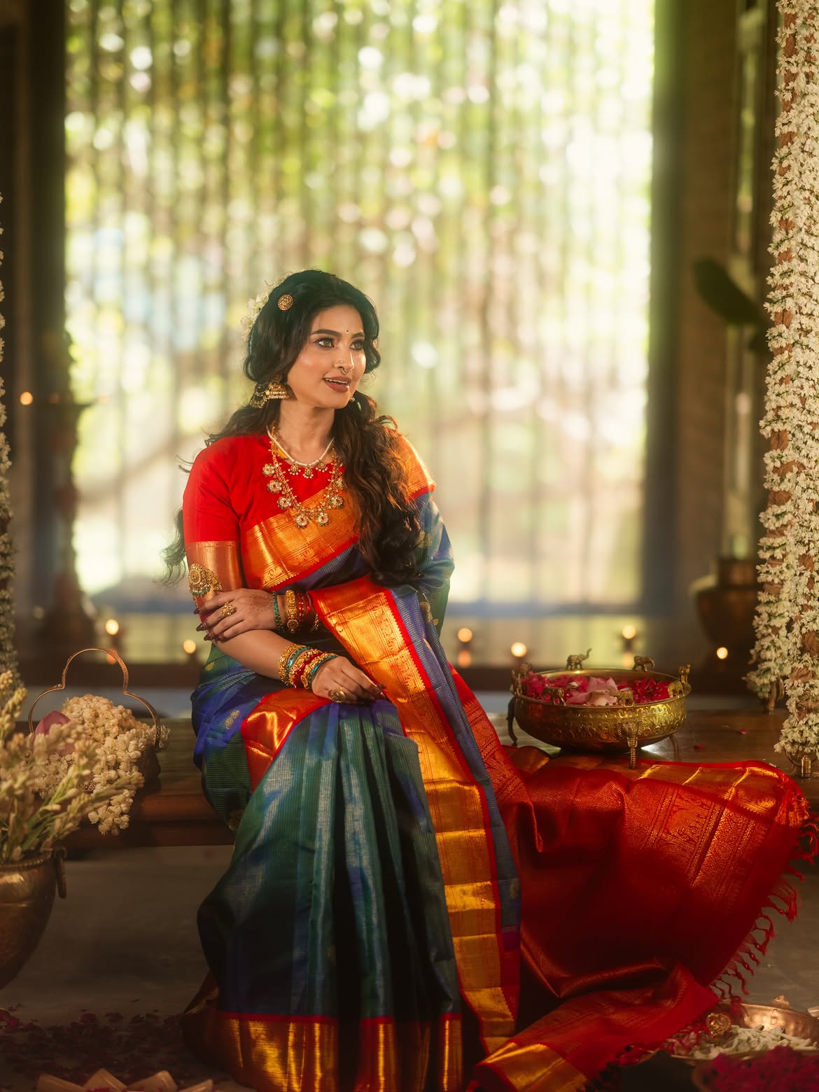 Sneha Traditional Looks for Varalakshmi Vratham
