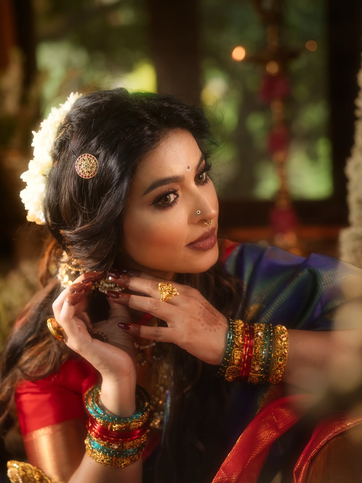 Sneha Traditional Looks for Varalakshmi Vratham