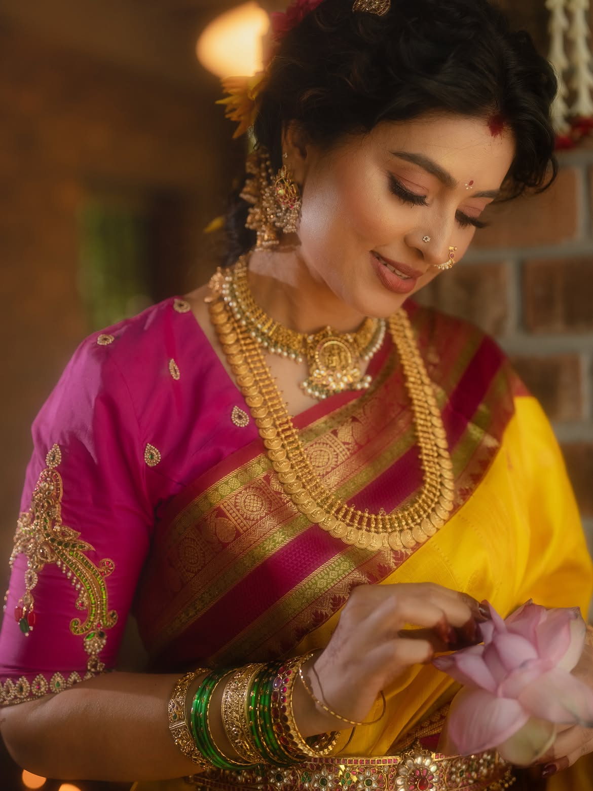 Sneha Traditional Looks for Varalakshmi Vratham