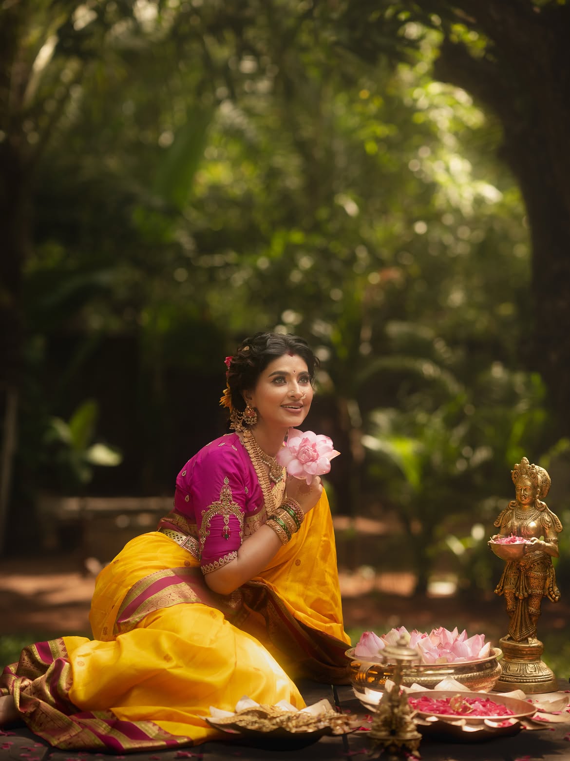 Sneha Traditional Looks for Varalakshmi Vratham