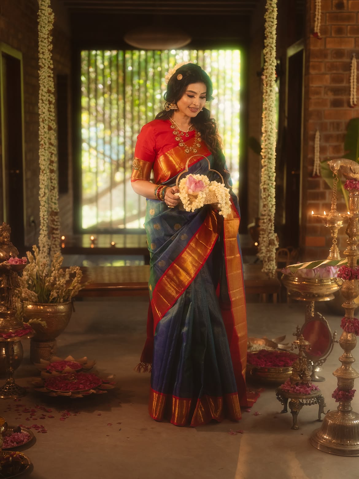 Sneha Traditional Looks for Varalakshmi Vratham