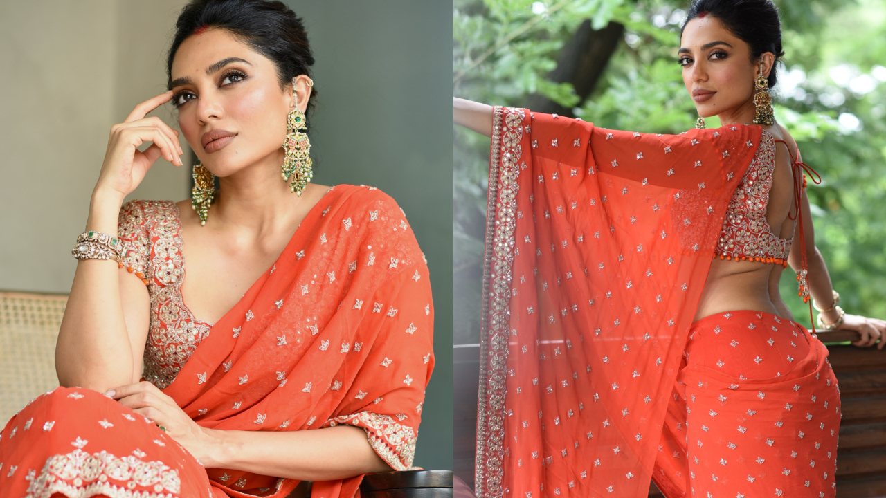 Sobhita Dhulipala : ఆరెంజ్ కలర్ చీరలో అదరగొడుతున్న శోభిత ధూళిపాళ.. ఫొటోలు..