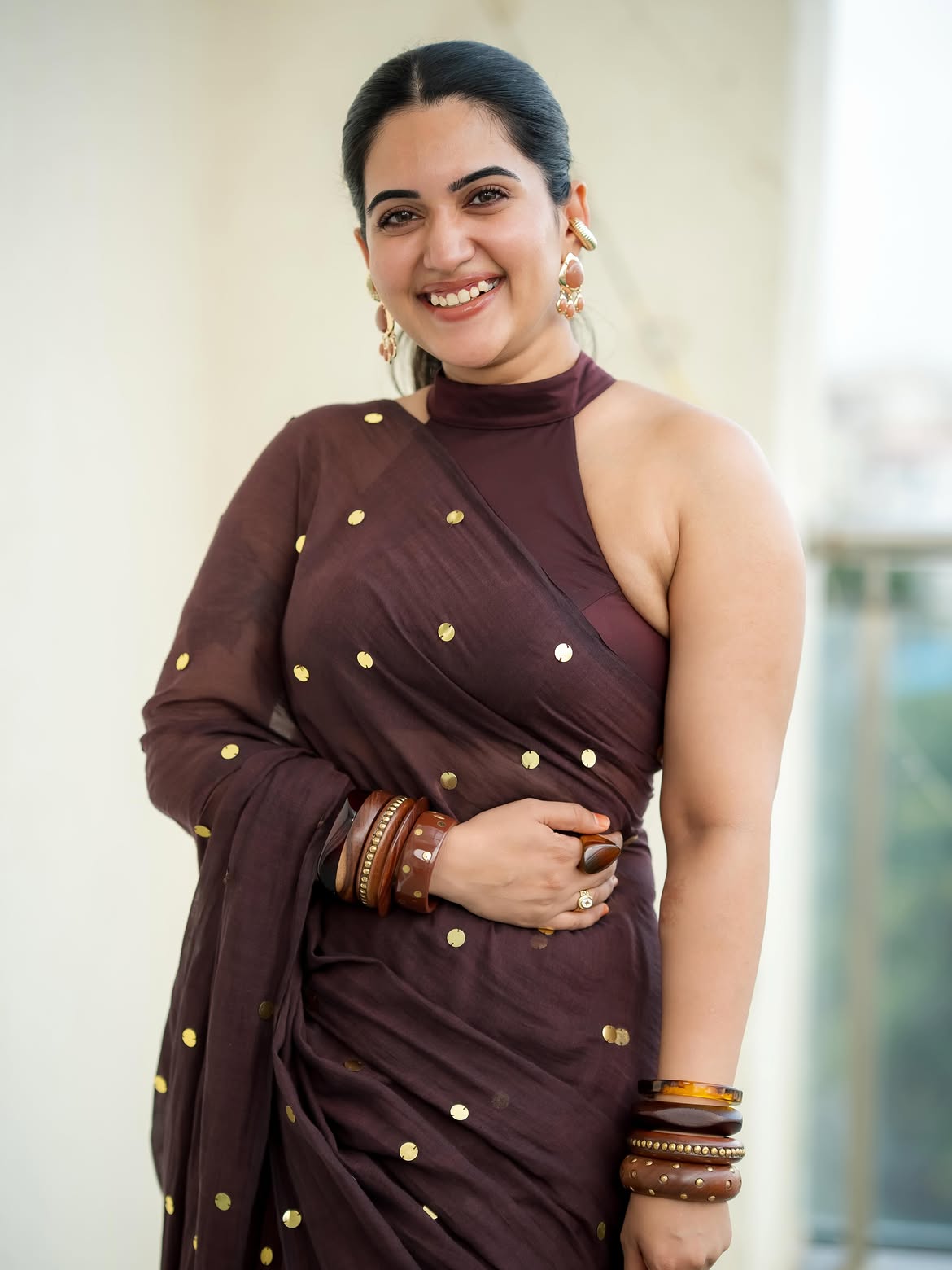 Sravanthi Chokarapu Stunning Looks in Saree