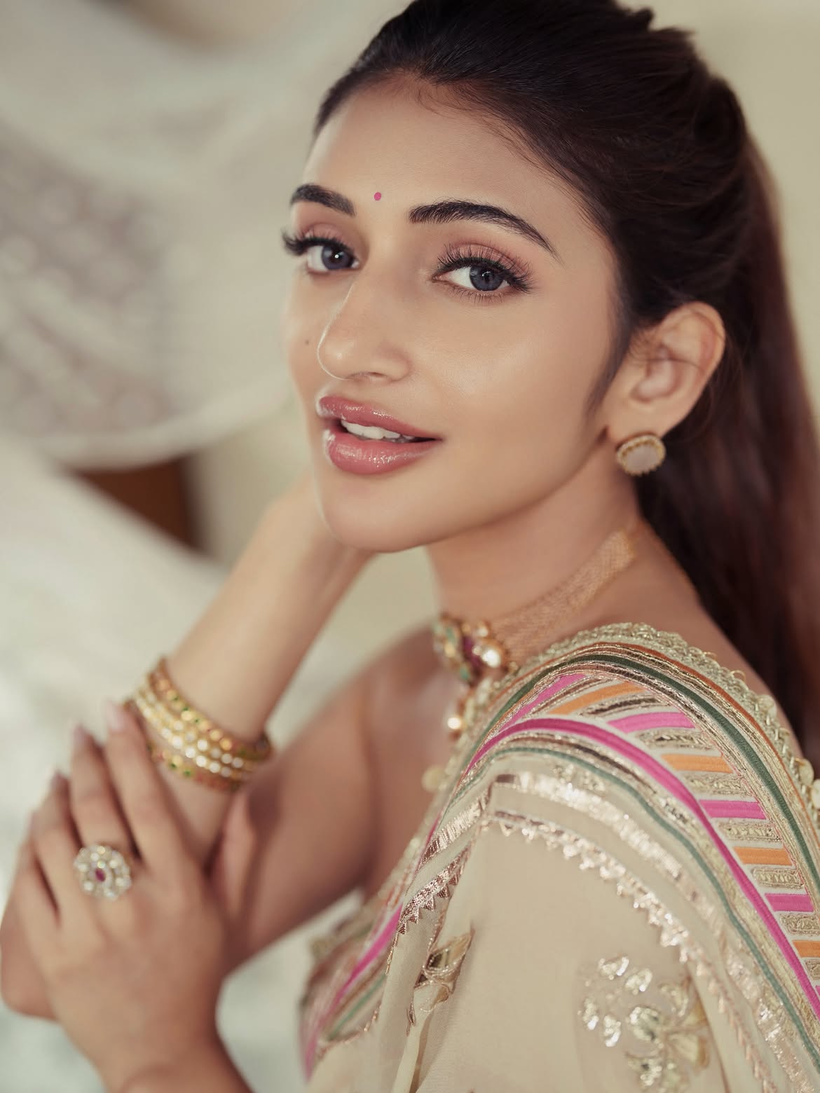 Sreeleela Cute Looks in Saree