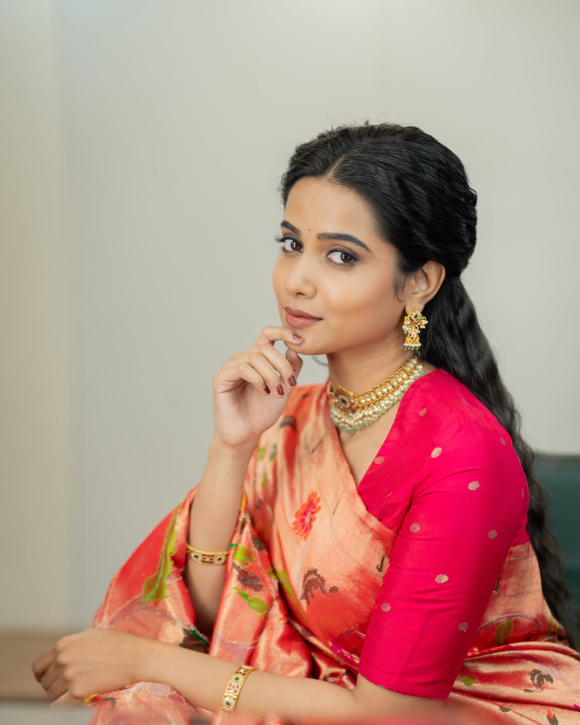Chennai Love Story Actress Sri Gouri Priya in Saree Look