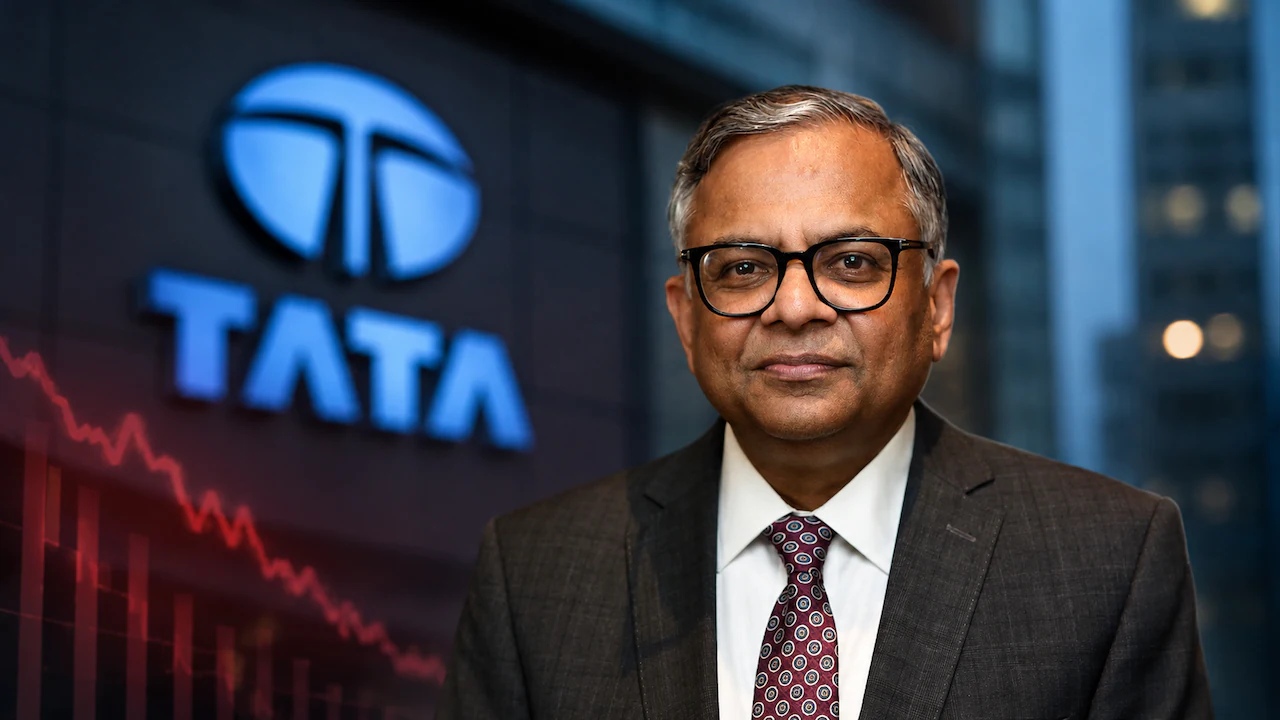 TCS Share Price : చైర్మన్ చంద్రశేఖరన్ రాజీనామా.. టాటా షేర్లు ఢమాల్! ఇన్వెస్టర్లలో ఒక్కసారిగా టెన్షన్