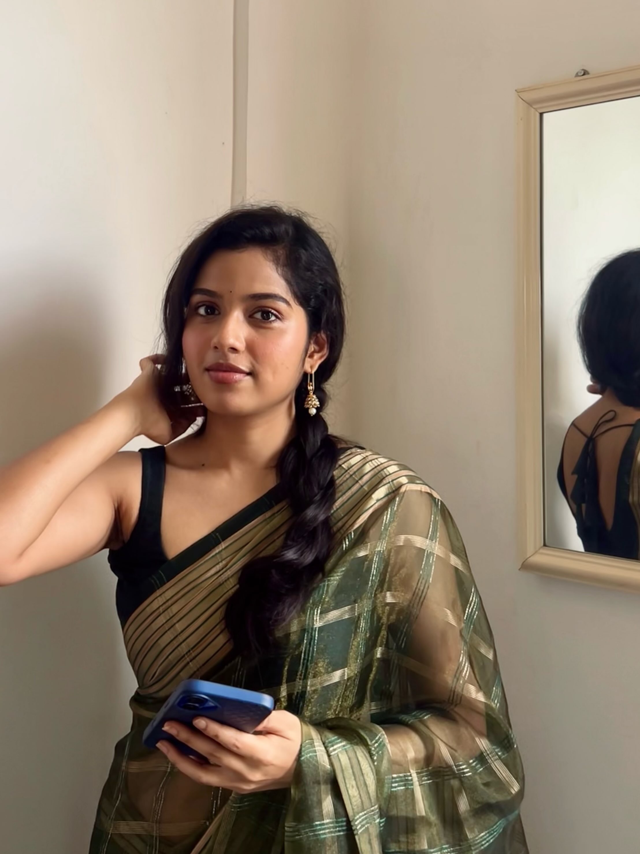 Tejaswi Cute Photos in Saree