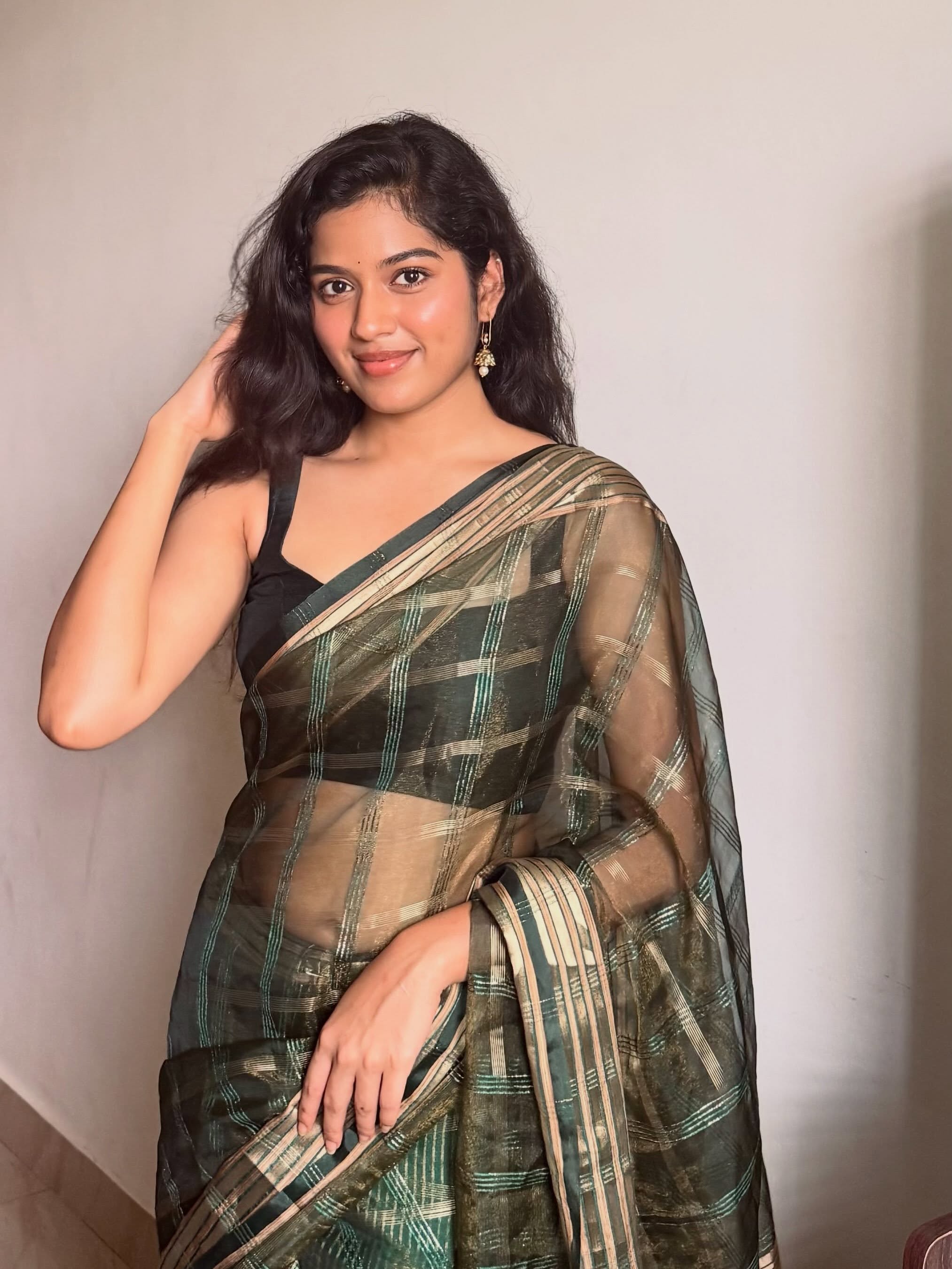Tejaswi Cute Photos in Saree