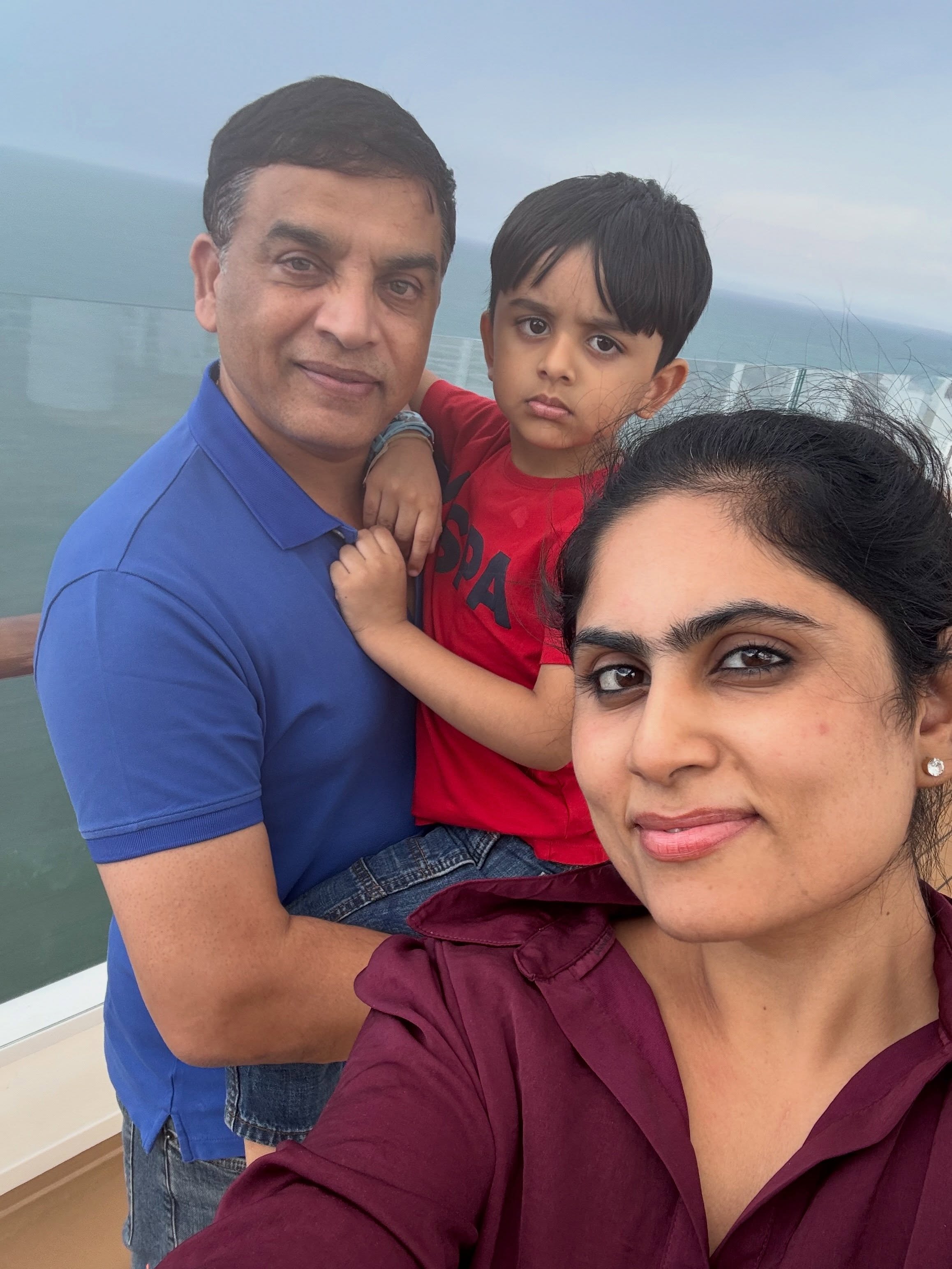 Dil Raju Enjoying Vacation with Wife Tejaswini Vygha and Son