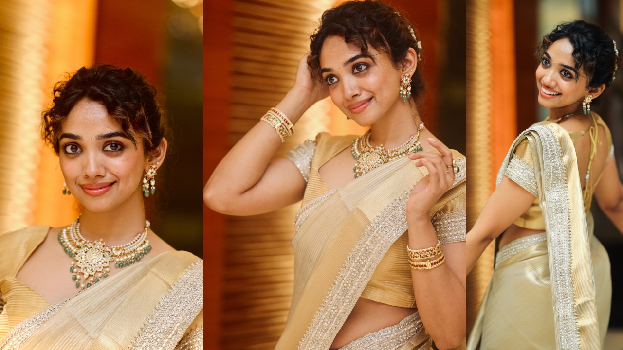 Saanve Megghana : గోల్డ్ క‌ల‌ర్ శారీలో తెలుగు న‌టి శాన్వి మేఘ‌న‌.. అంద‌మే అసూయ ప‌డేన‌మ్మా..