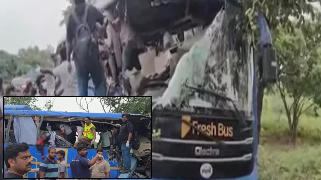 Road Accident : కోదాడ వద్ద ఘోర రోడ్డు ప్రమాదం.. ట్రావెల్స్ బస్సులోని ఆరుగురు మృతి.. పలువురికి గాయాలు..