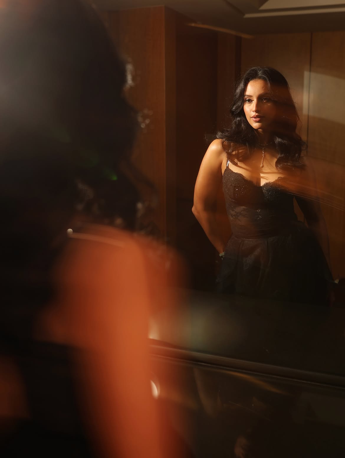 Prabhas Spirit Actress Tripti Dimri Stunning Looks in Black Dress