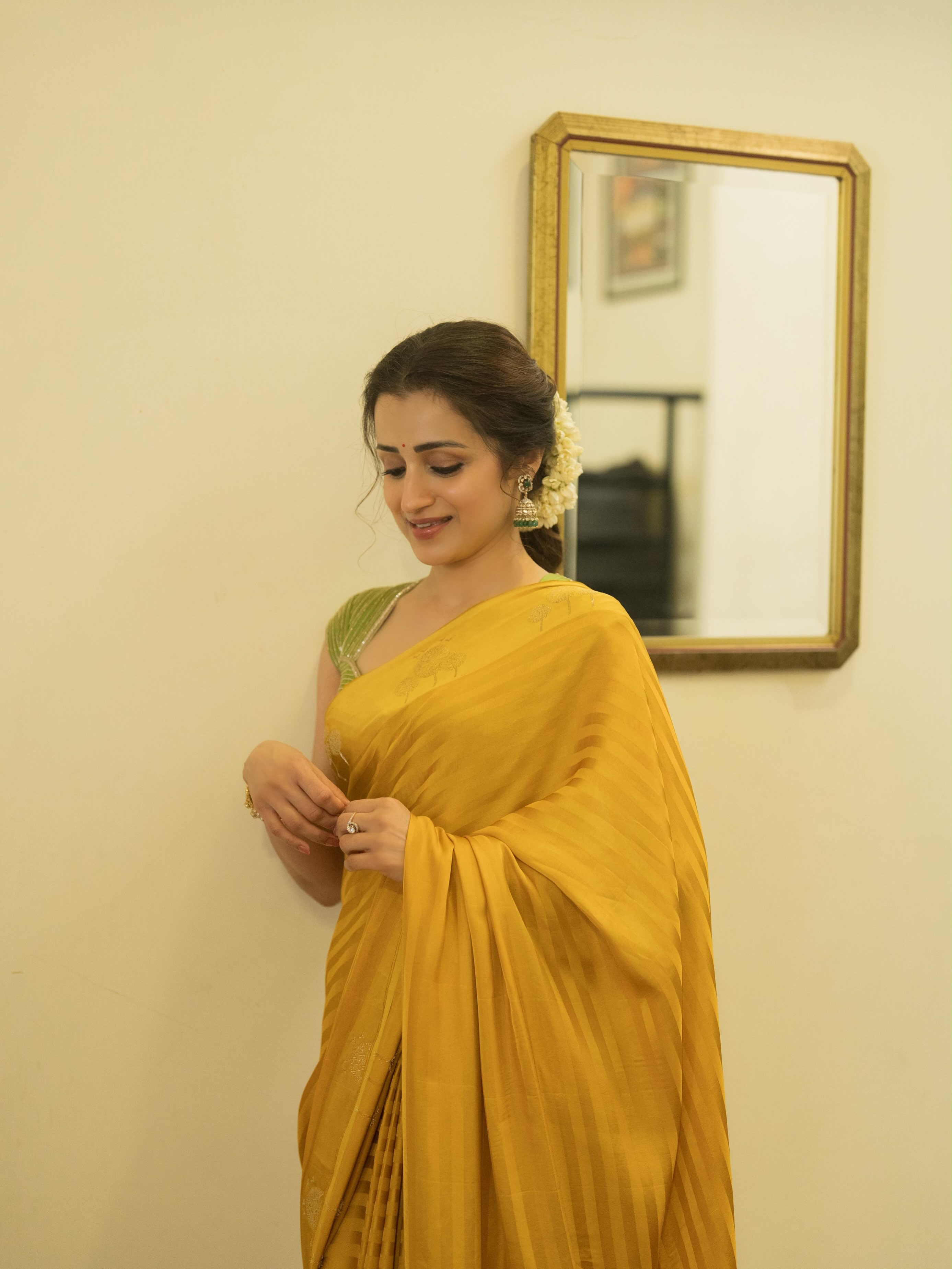 Trishakrishnan Stunning Looks in Saree