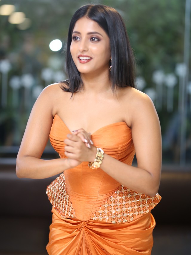 Ulka Gupta Stunning Looks in Agadha Pre Release Event