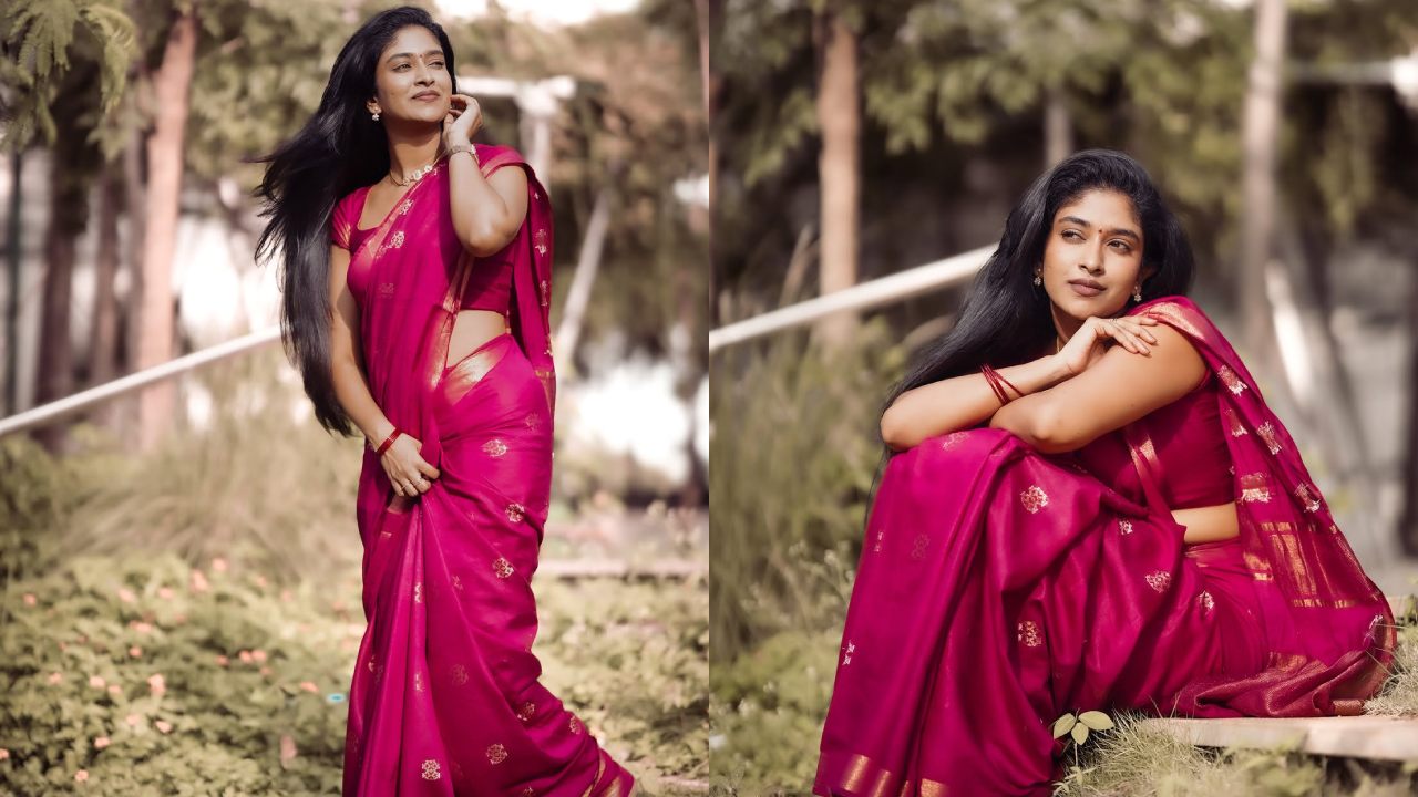 Vedha Jalandhar : చీరకట్టులో ఎంత అందంగా ఉందో.. తెలుగమ్మాయి వేద జలంధర్ ఫొటోలు..