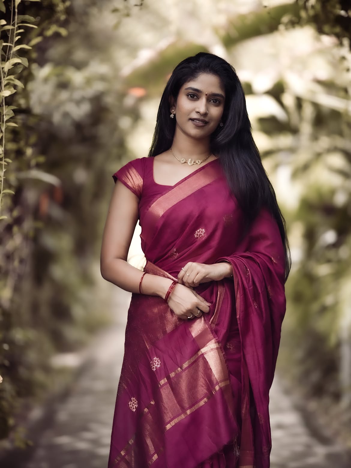 Vedha Jalandhar Stunning Looks in Saree
