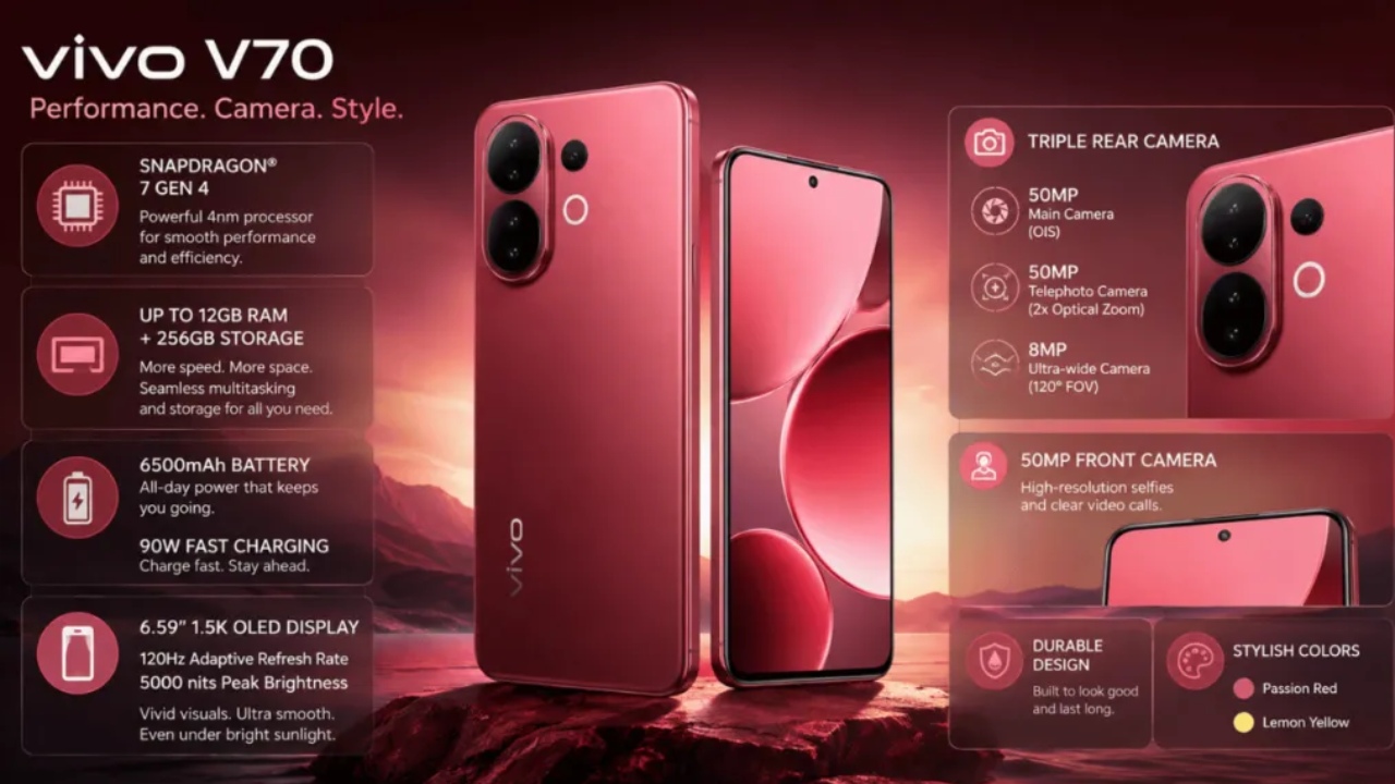 Vivo V70 Price Drop