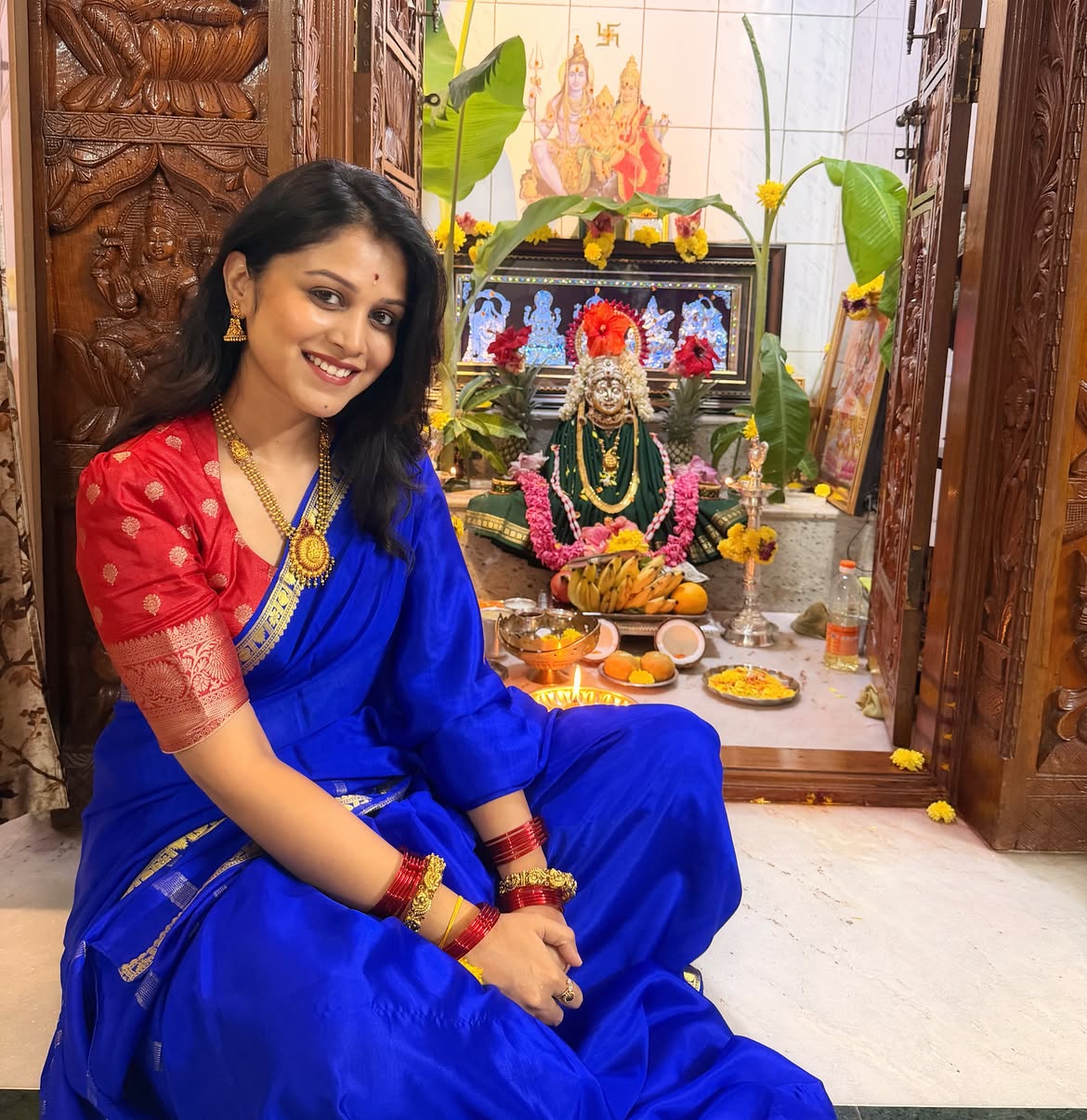 Serial Actress Yashmi Gowda Varalakshmi Vratham Photos
