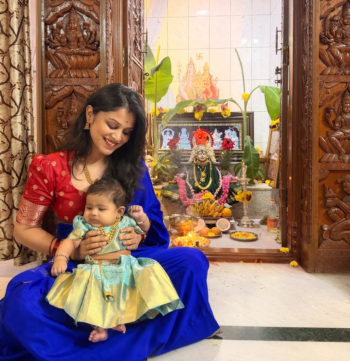 Serial Actress Yashmi Gowda Varalakshmi Vratham Photos