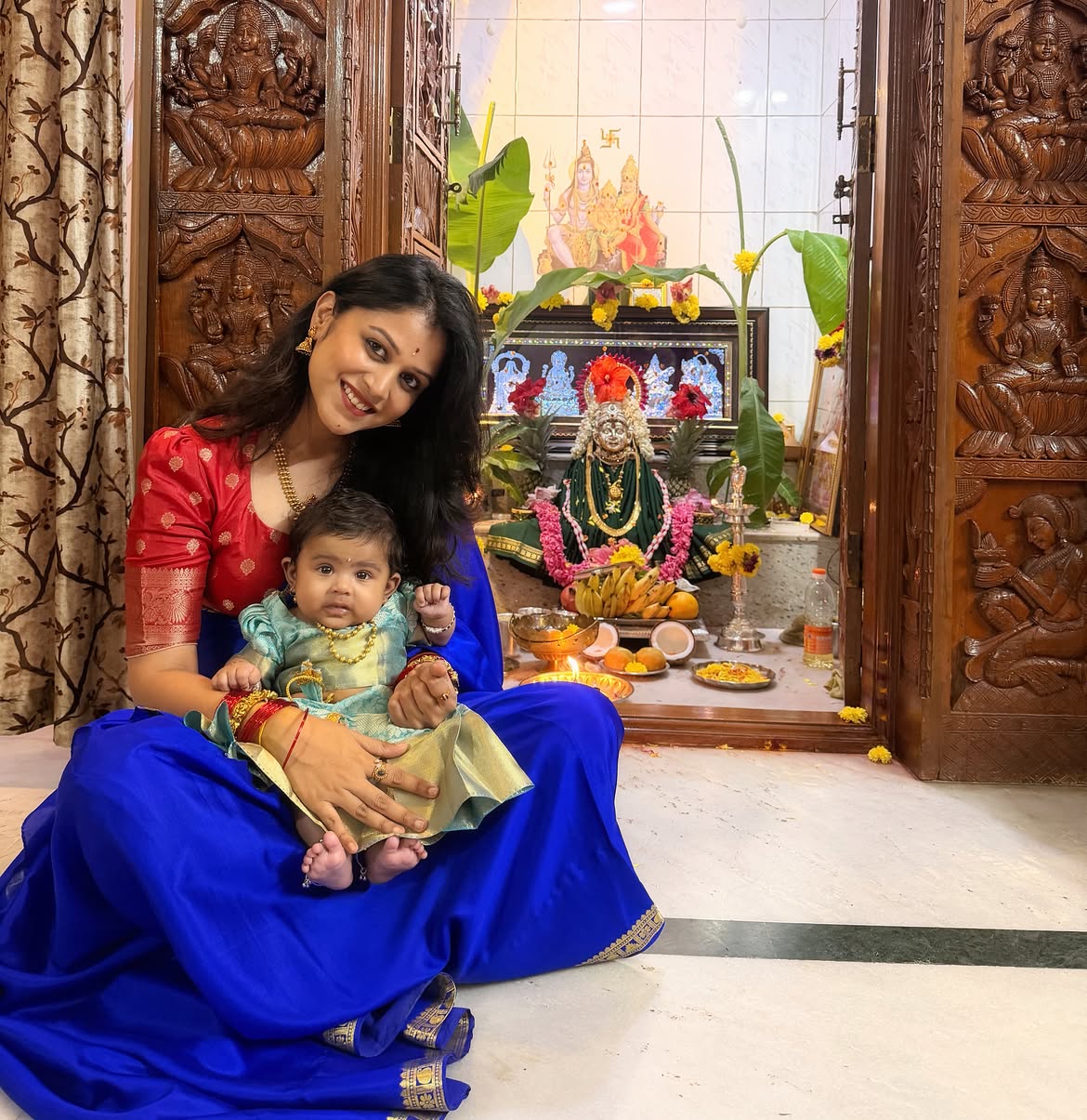 Serial Actress Yashmi Gowda Varalakshmi Vratham Photos