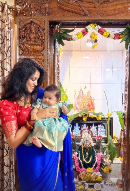 Serial Actress Yashmi Gowda Varalakshmi Vratham Photos