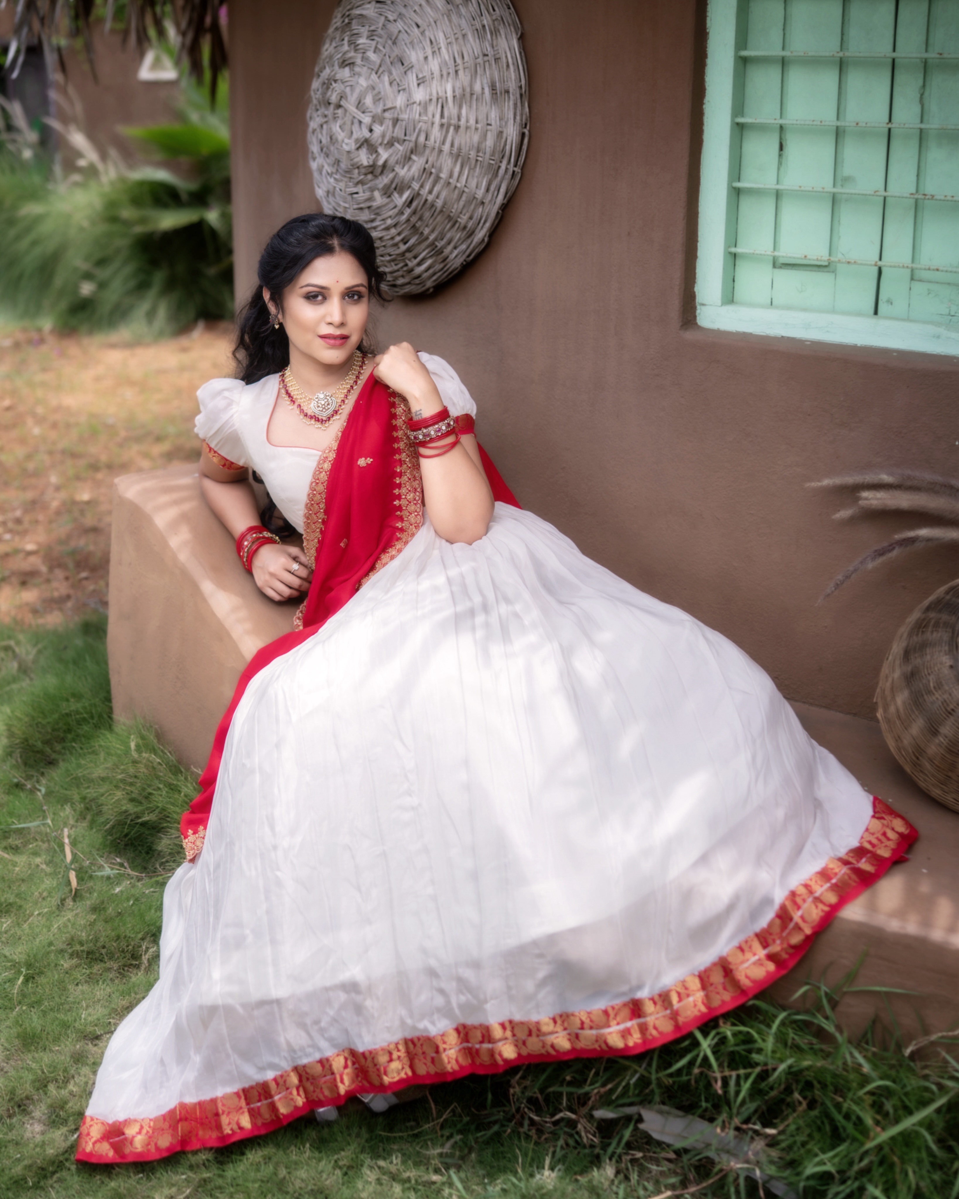 Yashmi Gowda Stunning Looks in Half Saree