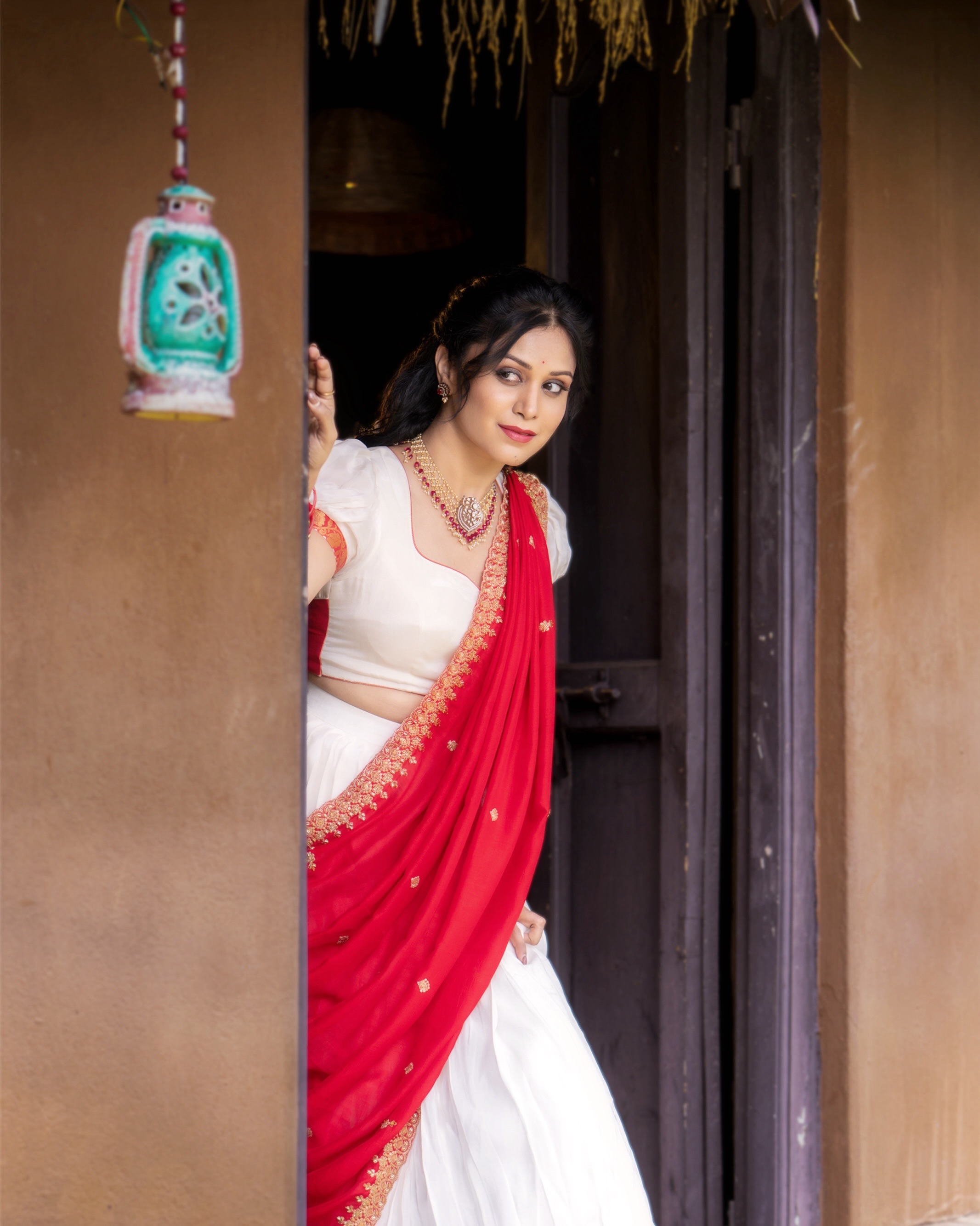 Yashmi Gowda Stunning Looks in Half Saree