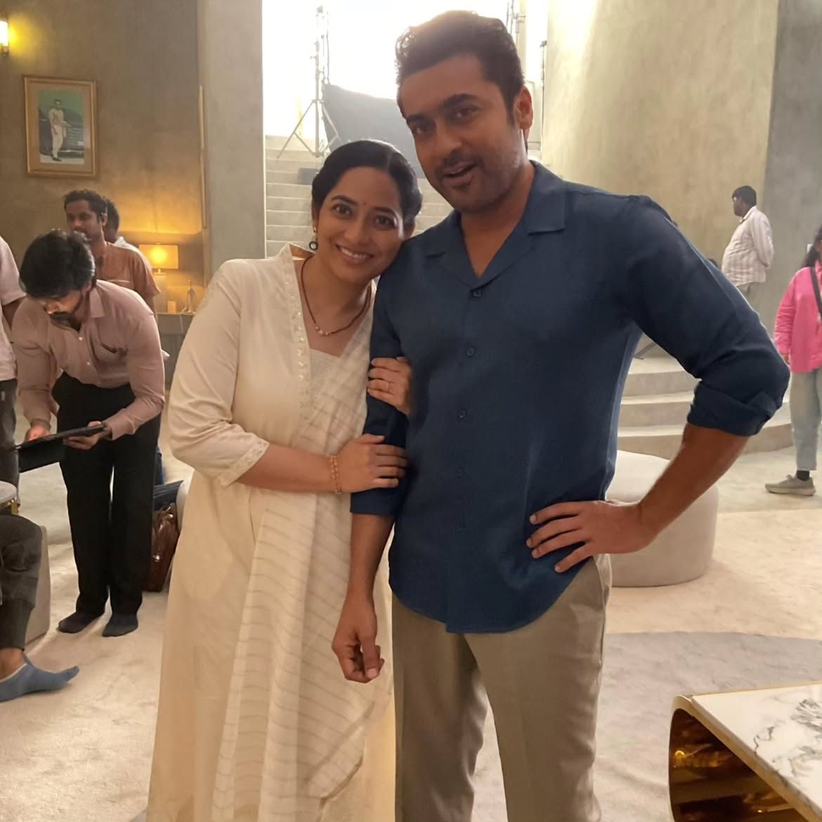 Haarika Shares Suriya Vishwanath and Sons Working Stills