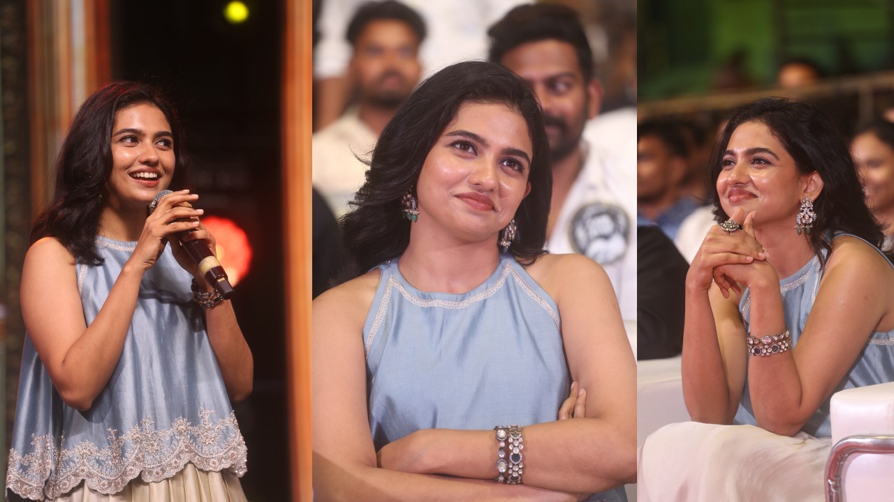 Mamitha Baiju : ఎంత క్యూట్ గా ఉందో.. ‘విశ్వనాధ్ & సన్స్’ ప్రీ రిలీజ్ ఈవెంట్లో మమిత బైజు ఫొటోలు..