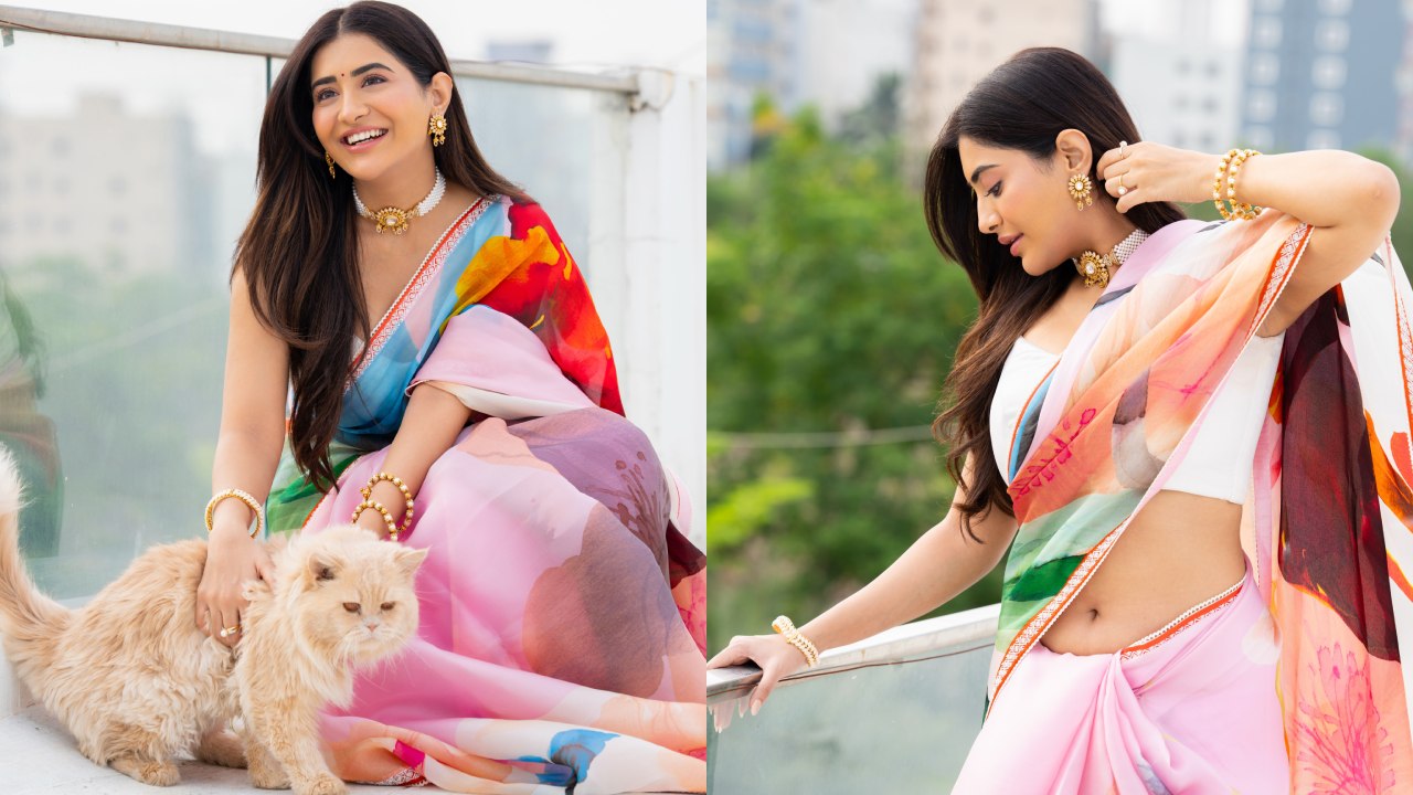 Rashi Singh : రంగురంగుల చీరలో రాశి.. పెంపుడు కుక్కతో ఫొటోలు షేర్ చేసి..