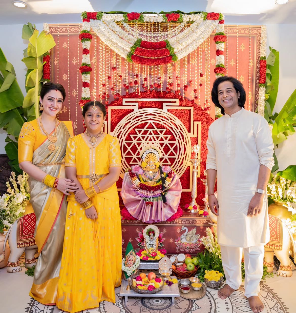 Sridevi Vijaykumar Varalakshmi Vratham Celebrations with Family
