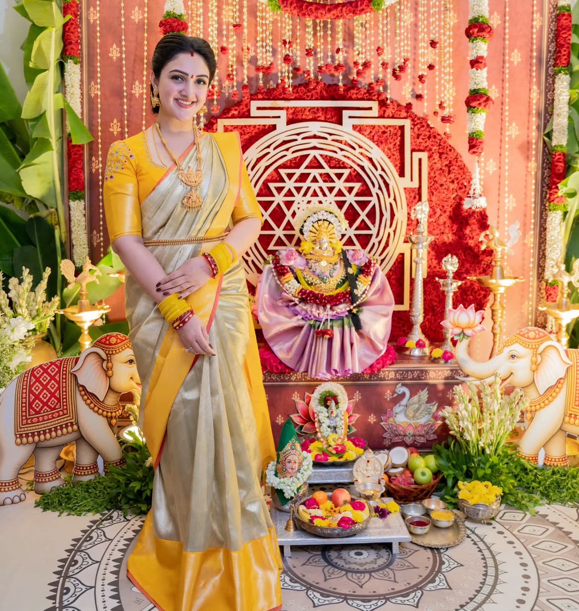 Sridevi Vijaykumar Varalakshmi Vratham Celebrations with Family