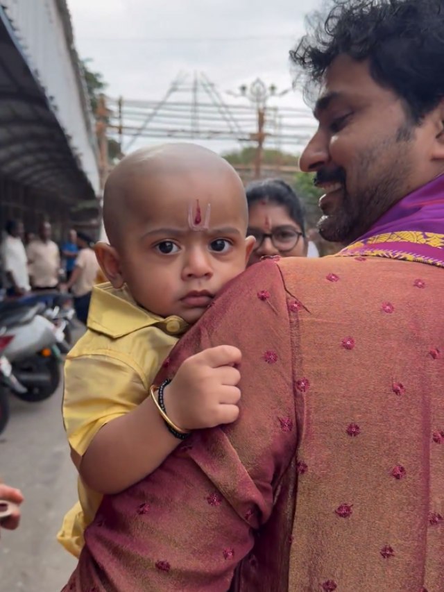 Thiruveer Visits Tirumala Temple with Family