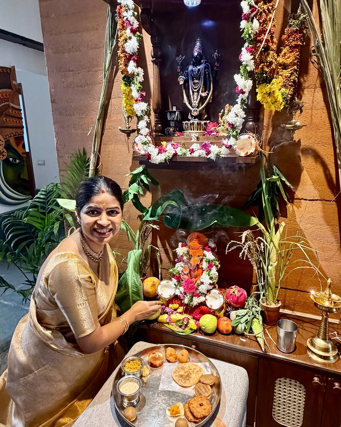 Naveen Chandra Vinayaka Chavithi Celebrations with Family