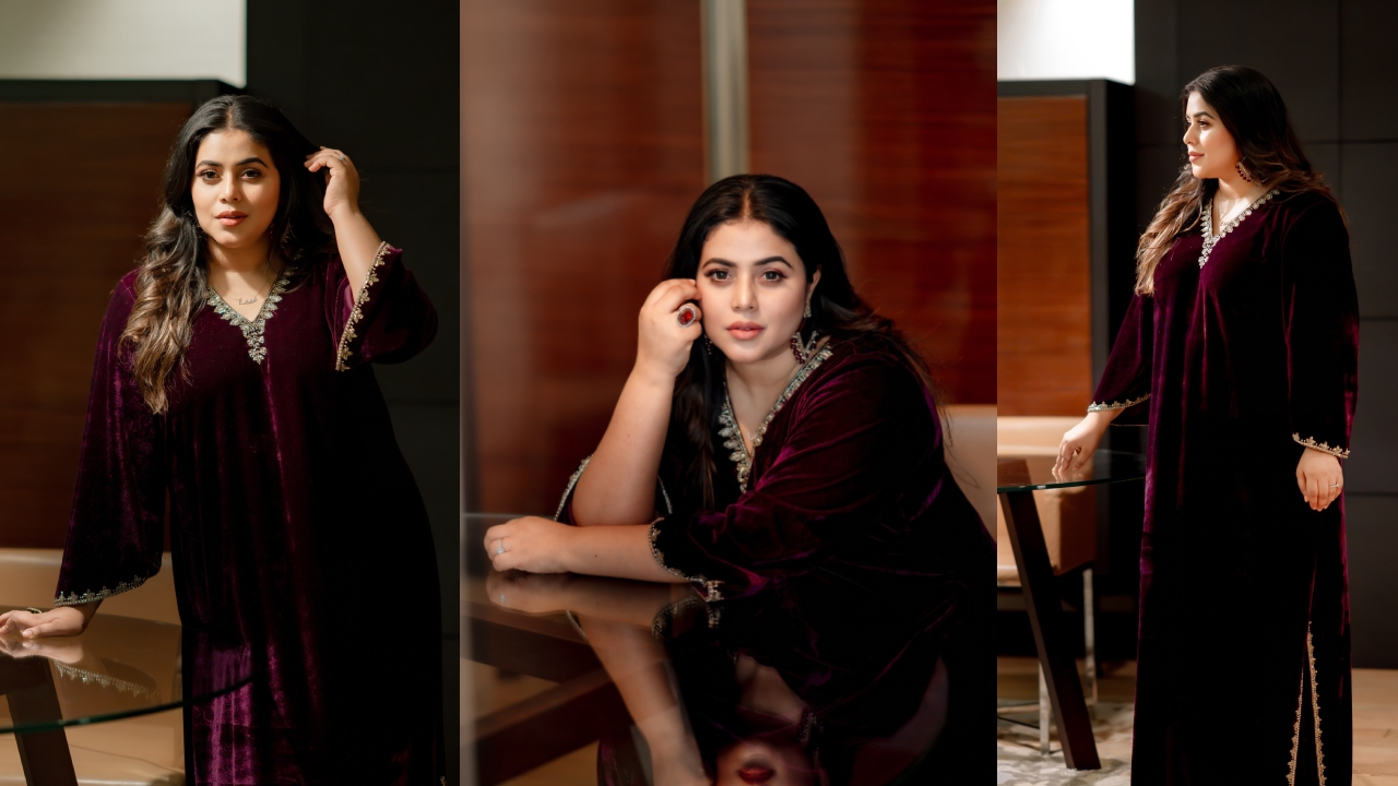Poorna : మెరూన్ క‌ల‌ర్ డ్రెస్‌లో ముద్దుగా.. న‌టి పూర్ణ ఫోటోలు వైర‌ల్‌..