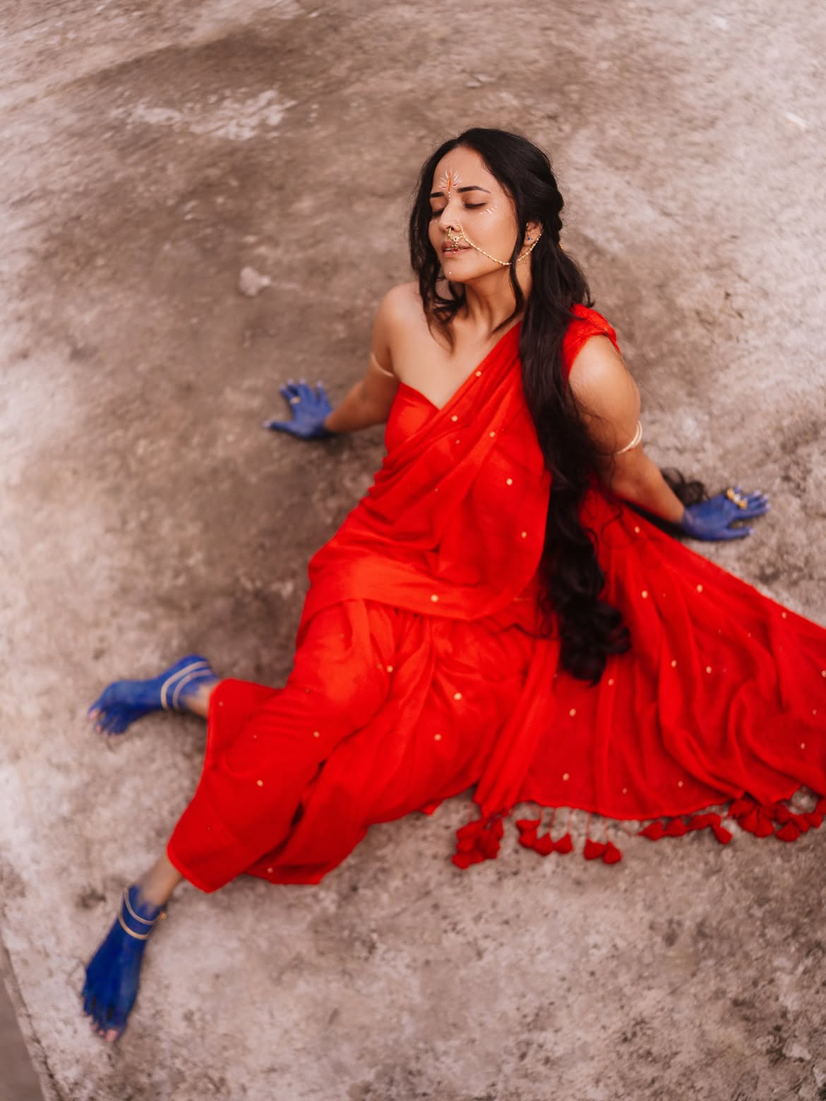 Anasuya Bharadwaj Dance Poses on Krishnashtami
