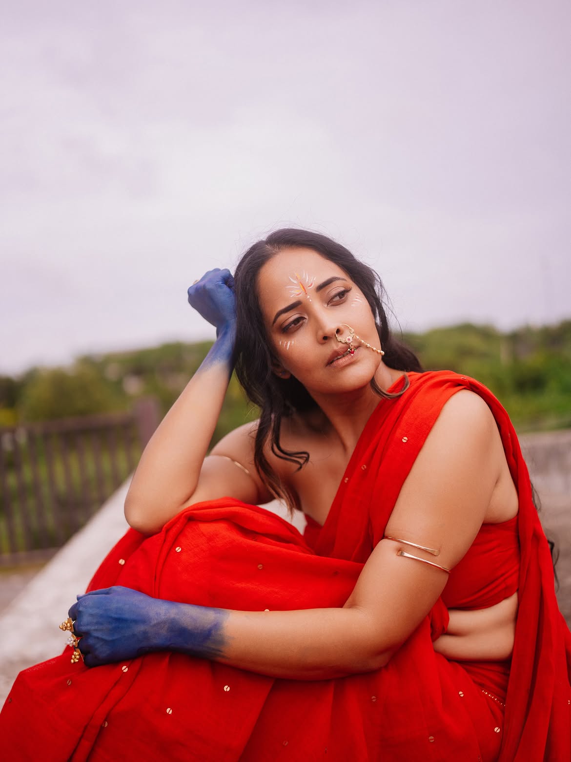 Anasuya Bharadwaj Dance Poses on Krishnashtami