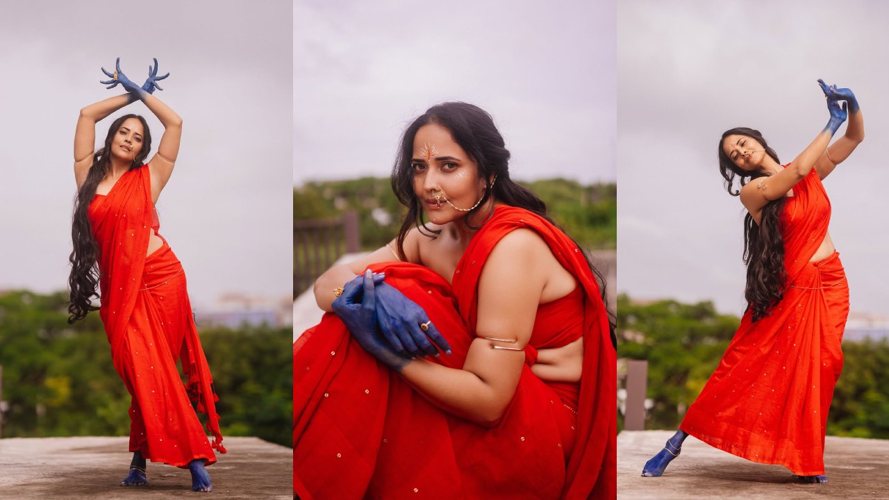 Anasuya Bharadwaj : కృష్ణాష్టమి స్పెషల్.. రాధే కృష్ణ అంటూ.. నాట్య భంగిమలతో ‘అనసూయ’ ఫొటోలు వైరల్..