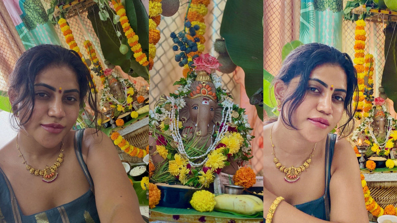 Kavyasa Naidu : యాంక‌ర్ కావ్యాస.. వినాయ‌క చ‌వితి సెల‌బ్రేష‌న్స్‌..  ఫోటోలు..