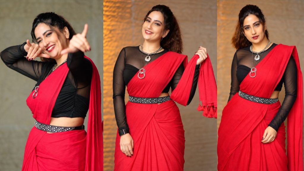 Manjusha : ఎరుపు శారీలో యాంక‌ర్ మంజూష‌.. క్యూట్ ఫోటోలు..