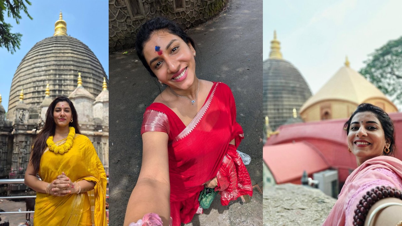Anchor Vishnu Priya : అస్సాం కామాఖ్య ఆలయం వద్ద యాంకర్ విష్ణుప్రియ.. సంప్రదాయంగా చీరలో ఫొటోలు..