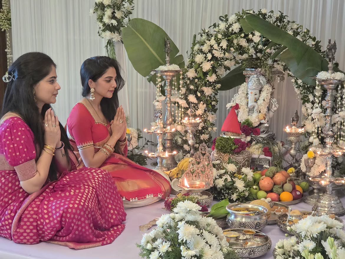 Naga Shaurya Wife Anusha Shetty Vinayaka Chavithi Celebrations